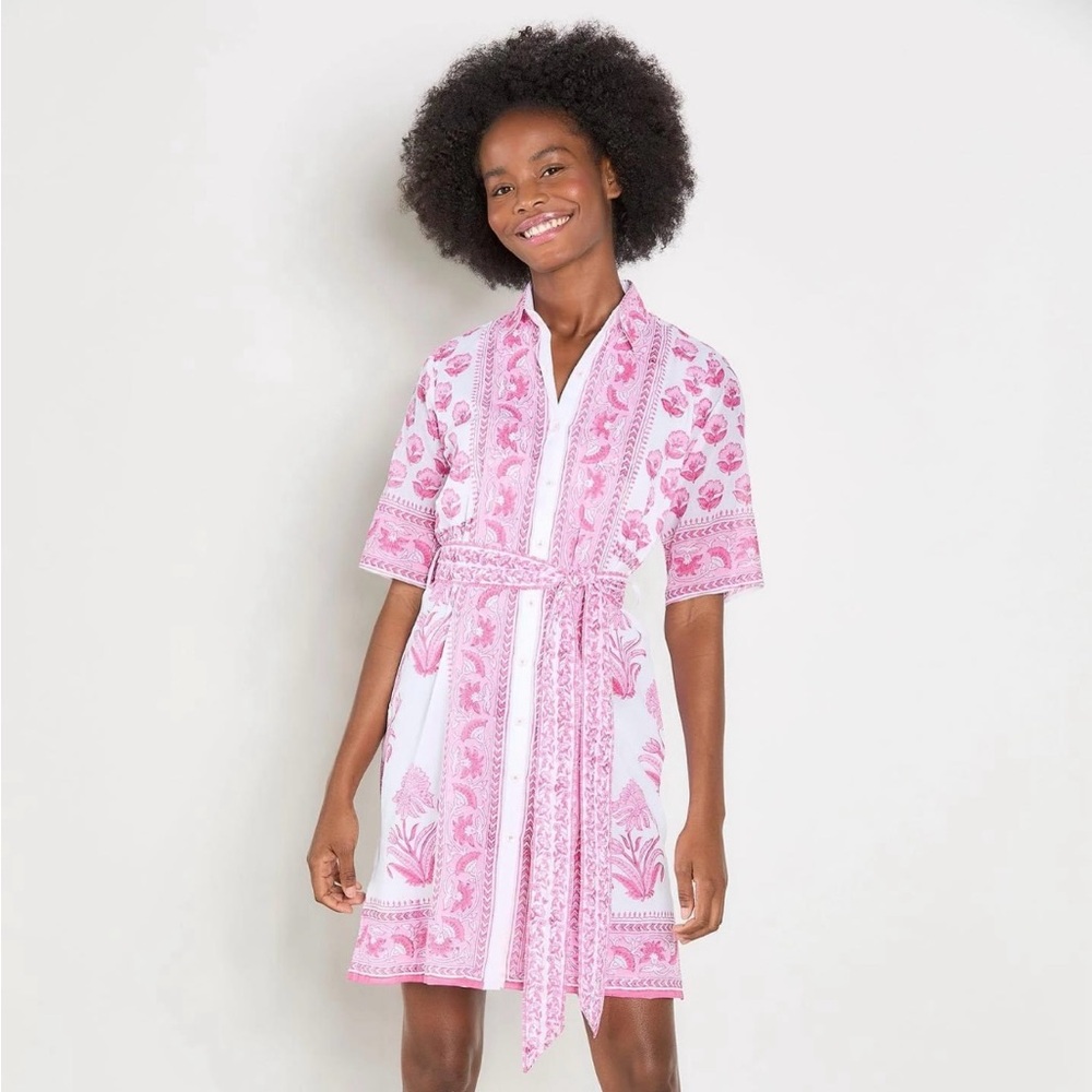 Bella Tu Pink Shirt Dress - SMALL